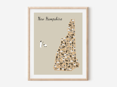 New Hampshire state Parable of the Lost Sheep Digital download printable art